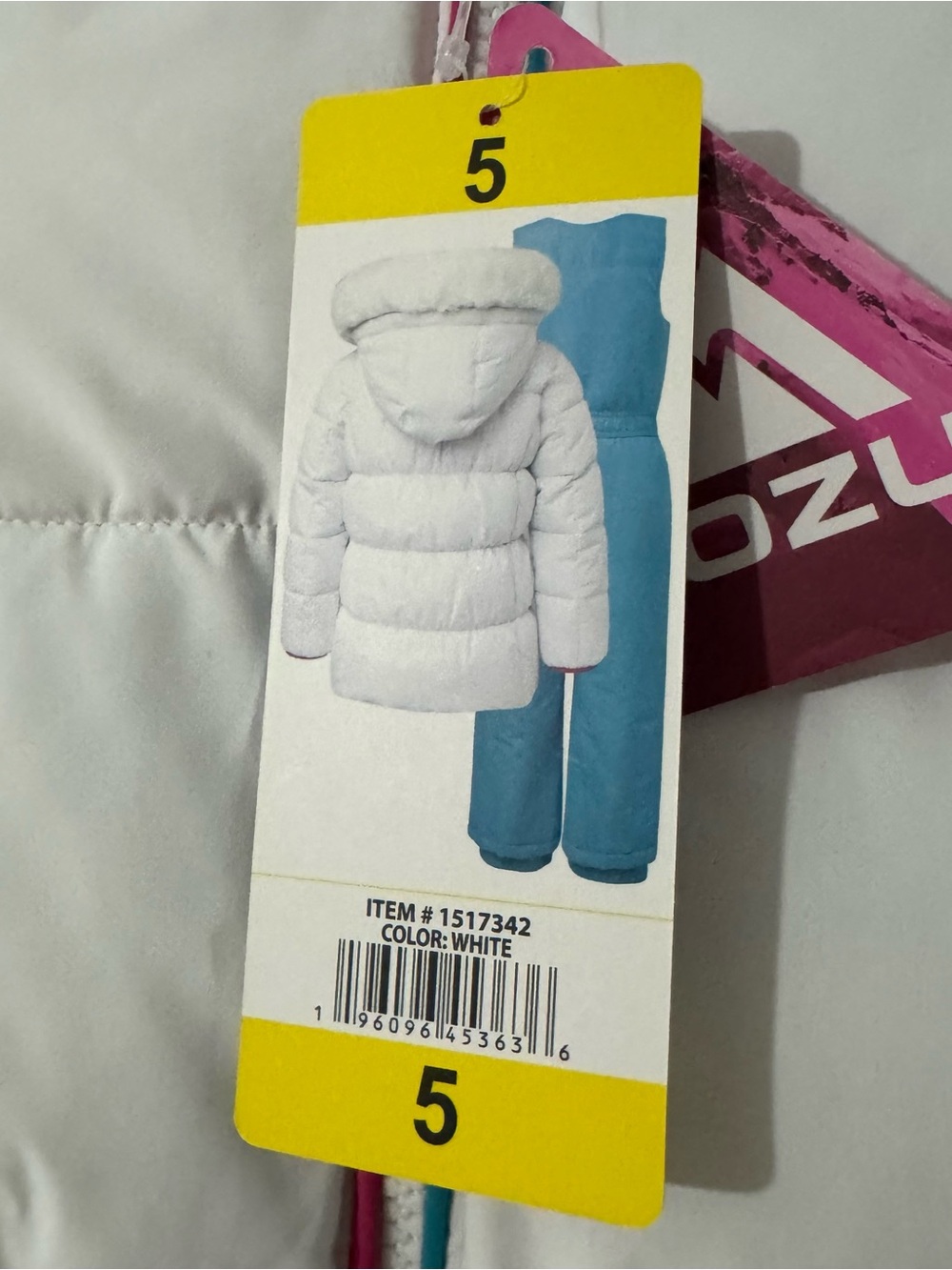NWT SNOZU Kids 2 Piece Snowsuit Jacket w/ Matching Bib Pants Size 5 Fleece Lined - Picture 13 of 13